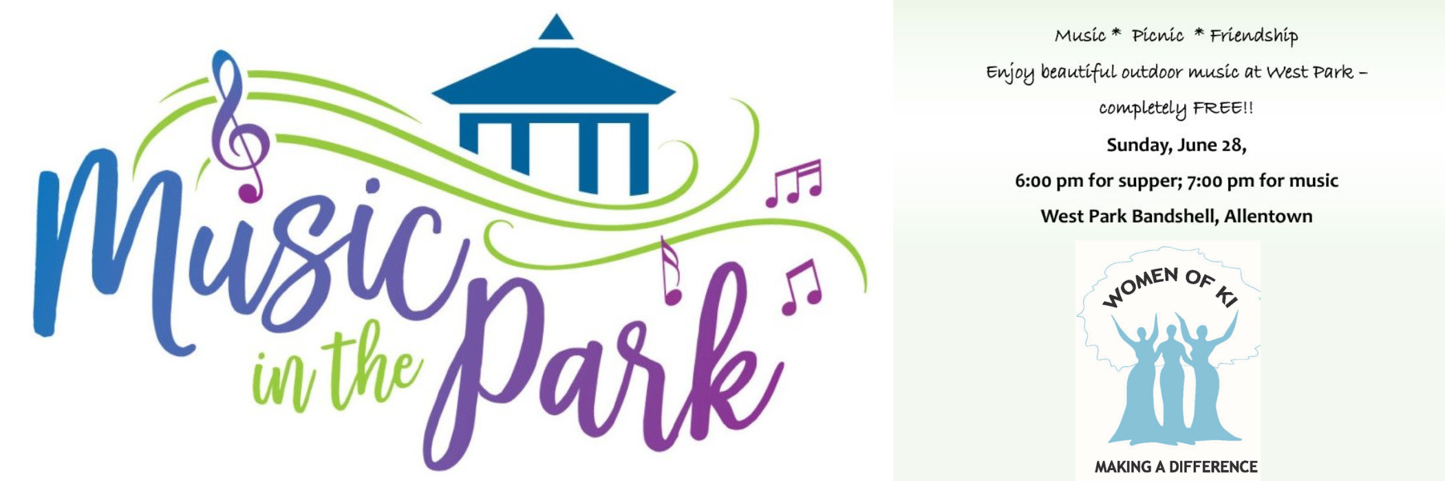 Music in the Park Event Banner