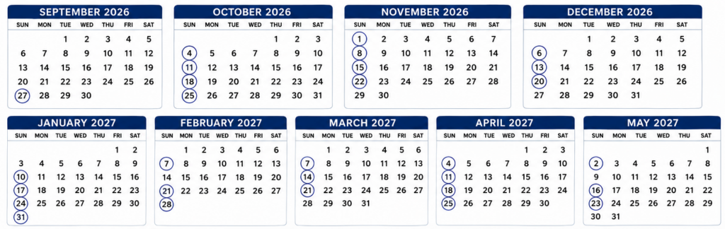 Religious School Banner Calendar 2